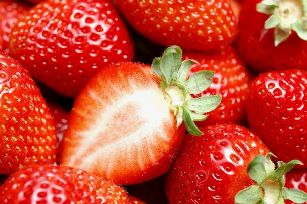 Bright strawberry close-up