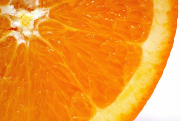 Fetta di arancia succosa approssimativa