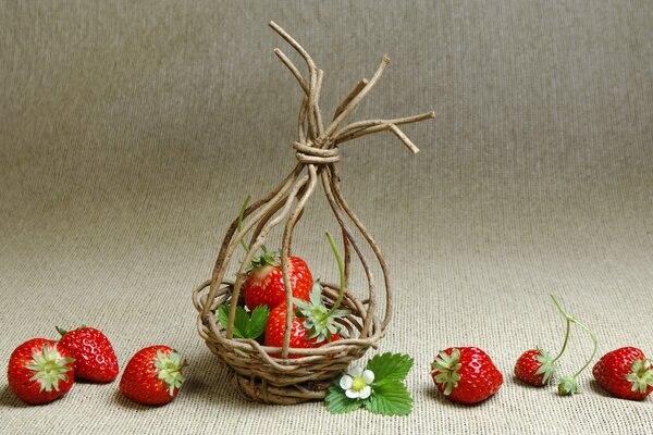 Delicious strawberries on the table