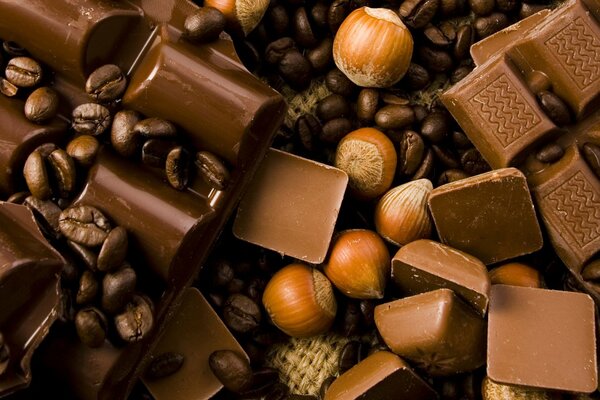 Hermoso fondo de chocolate