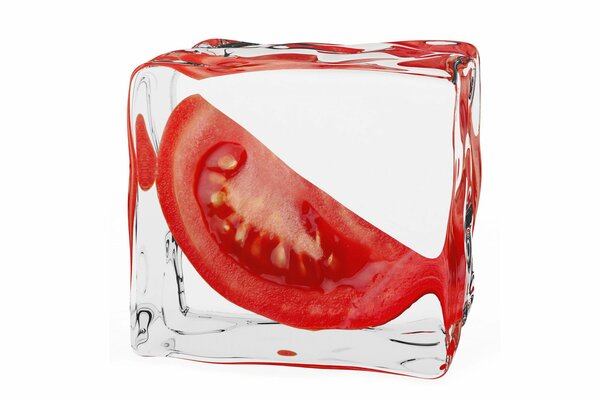 Have you ever tried to freeze half a tomato in an ice cube