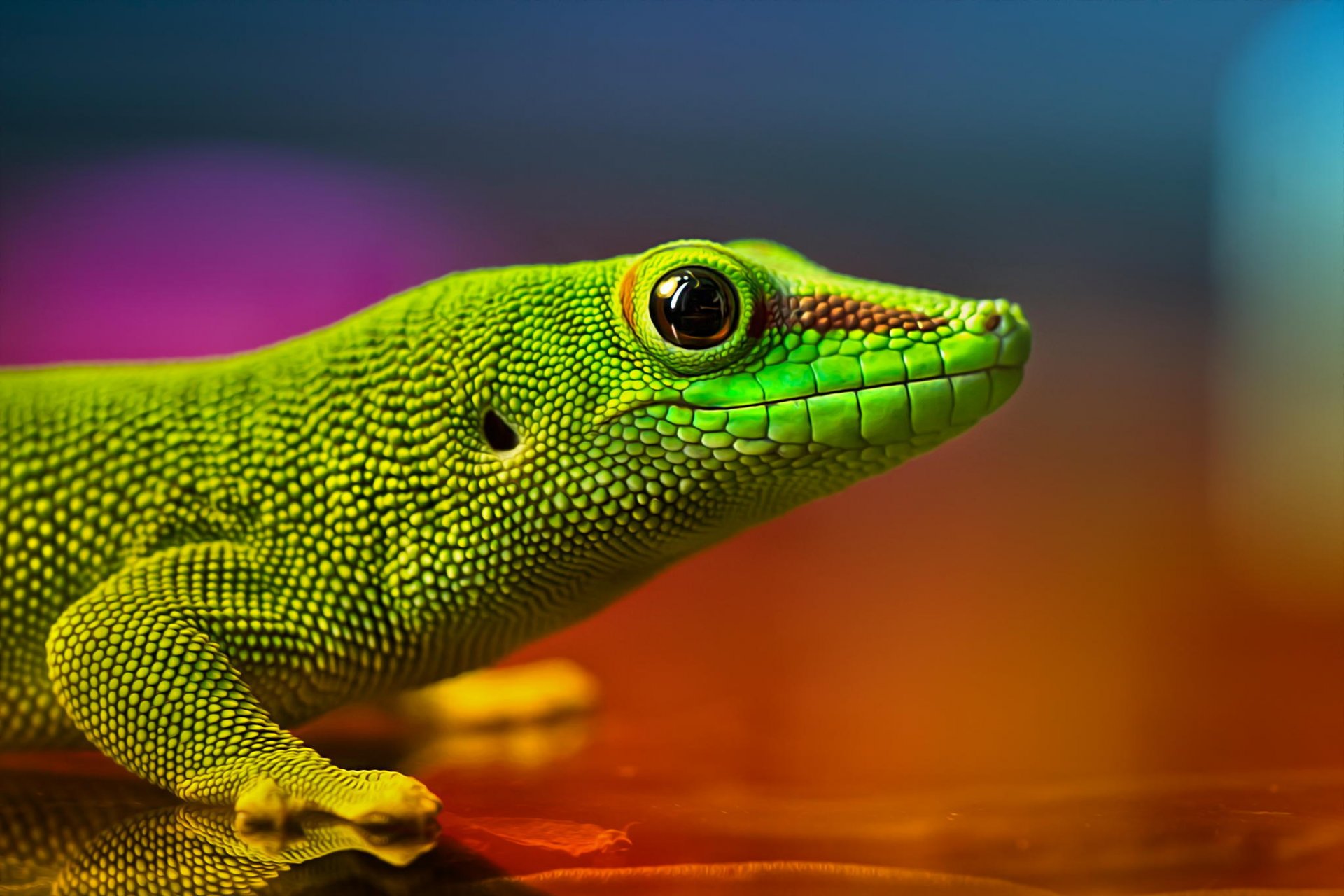 eidechse reptil regenbogenfarben