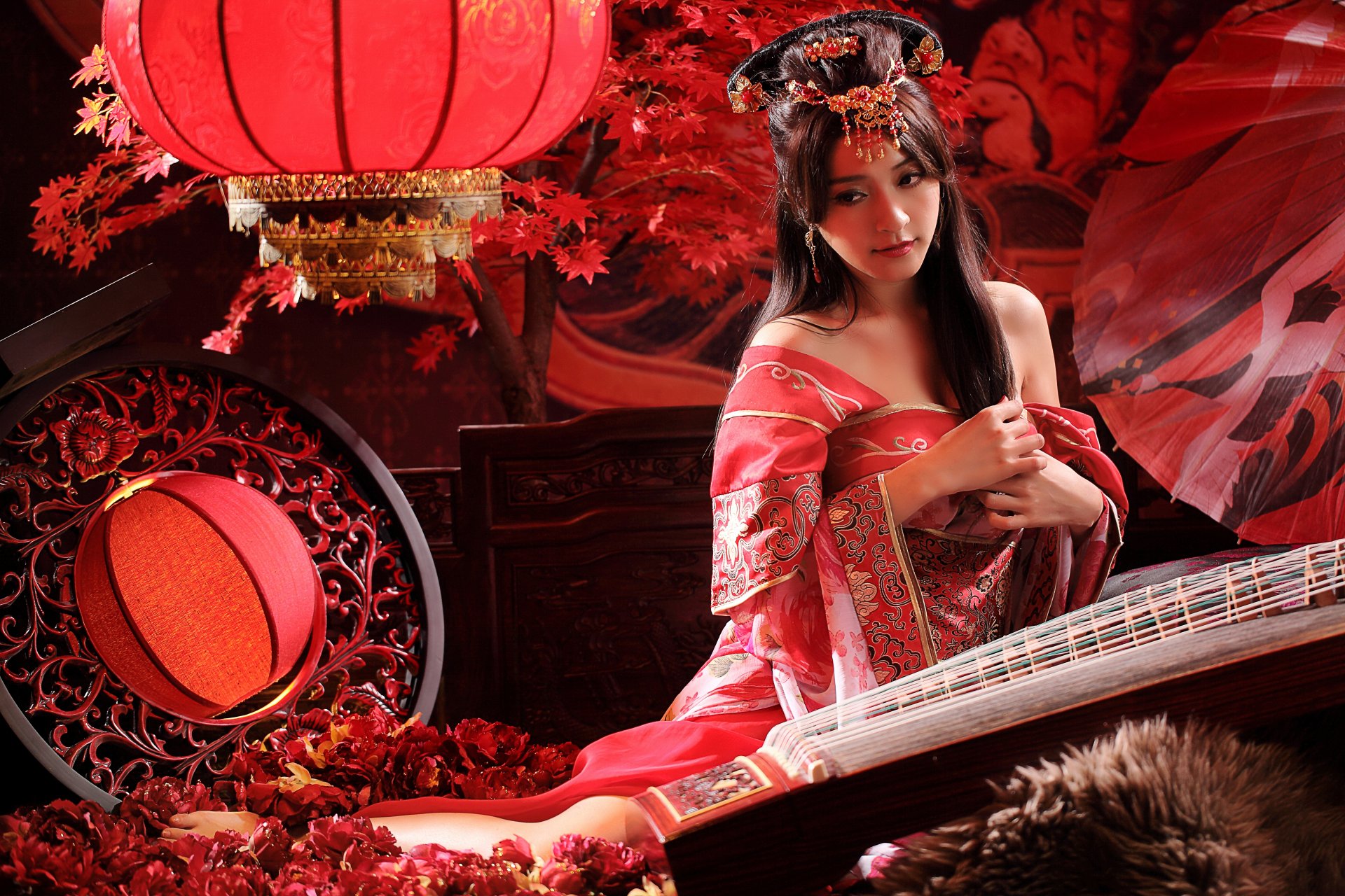 fille orientale instrument de musique style