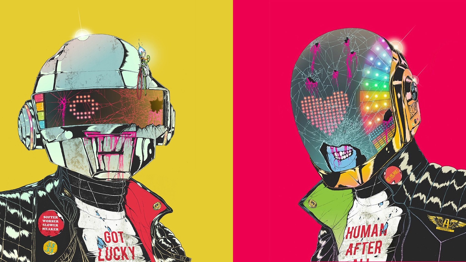 daft punk daft punk caschi zombie colori