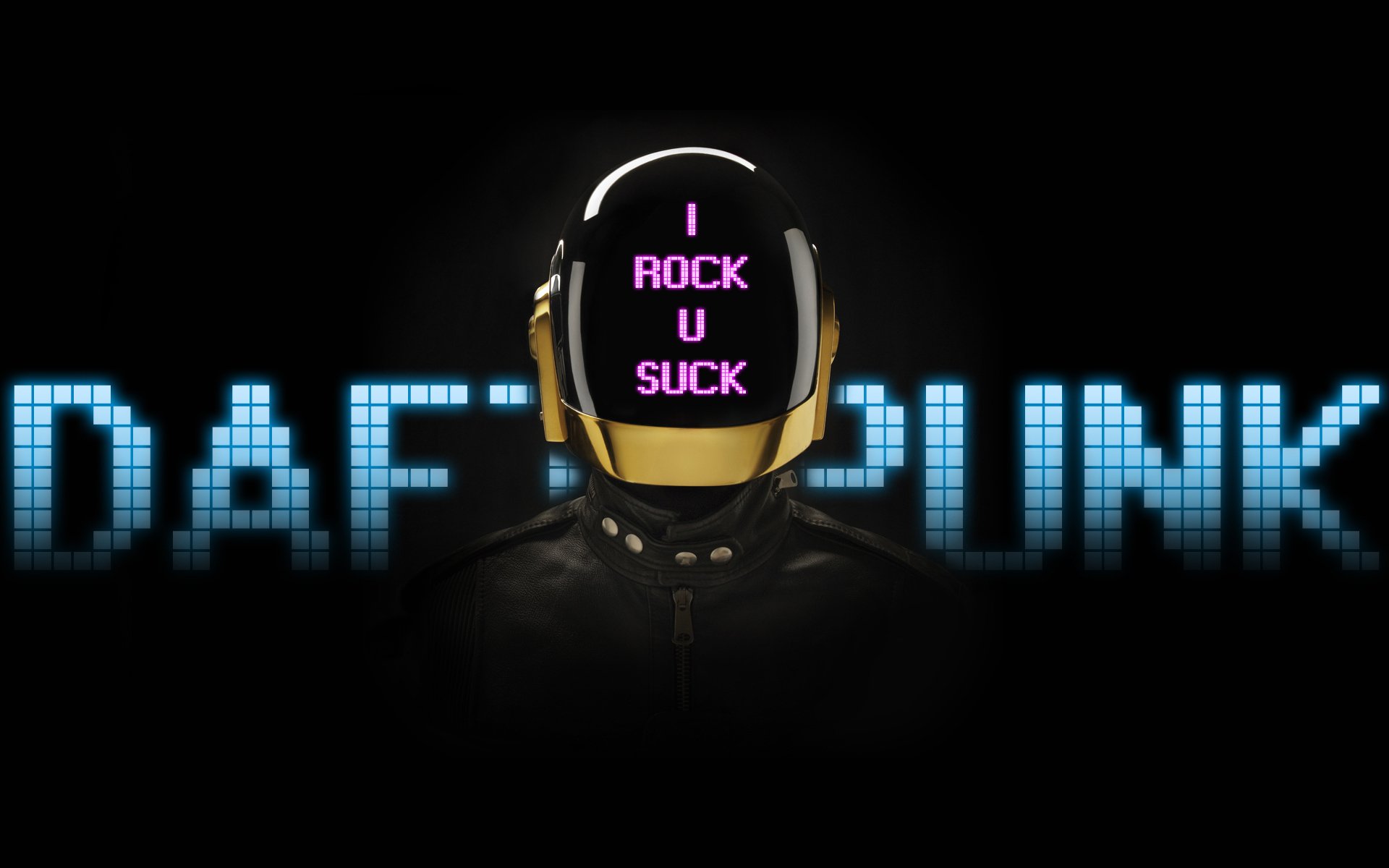 daft punk musik ich rock u suck helm