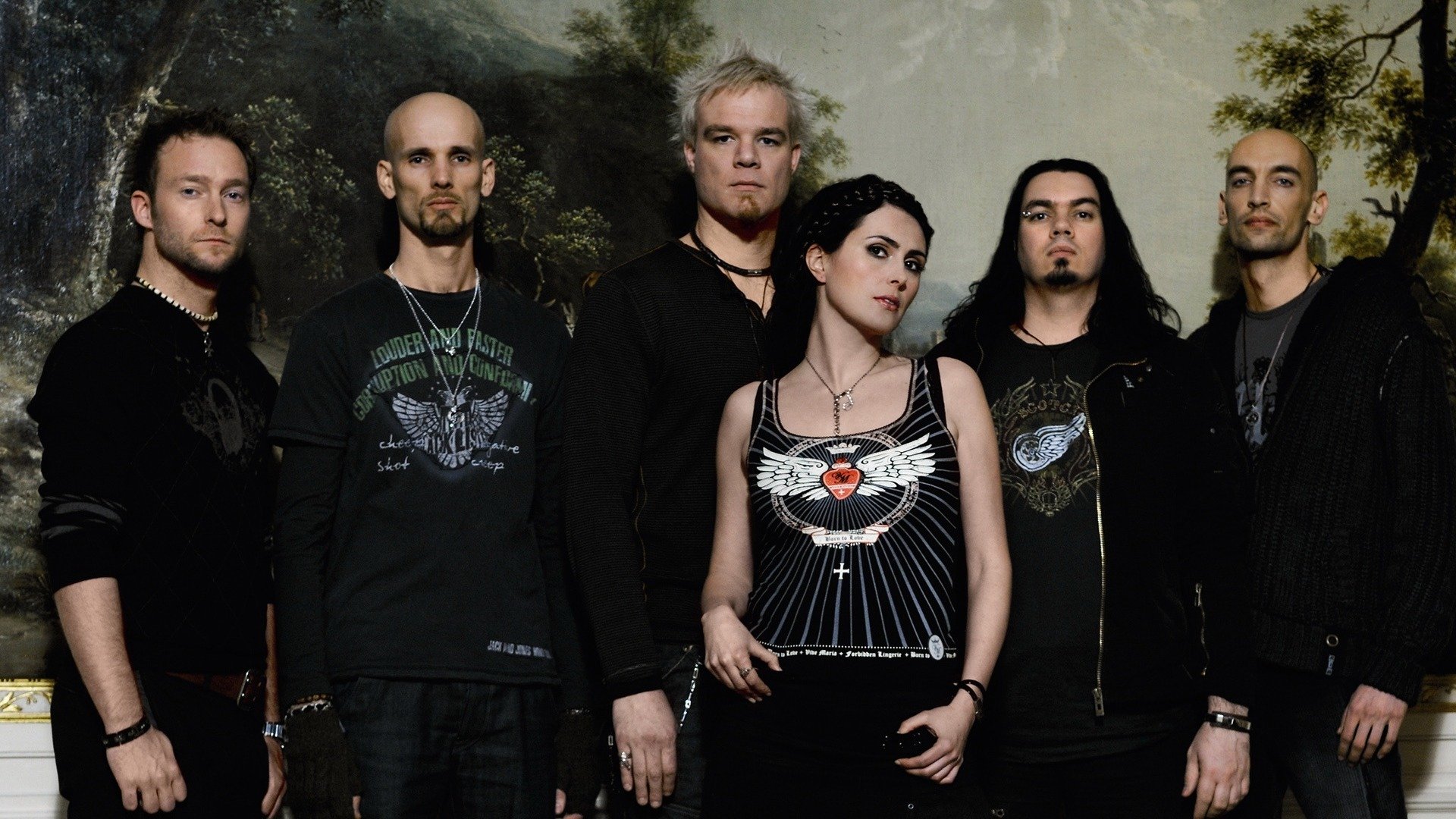 within temptation sharon den adele band wald hintergrund