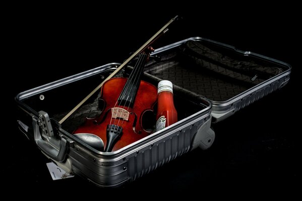 Luggage, suitcase with violin