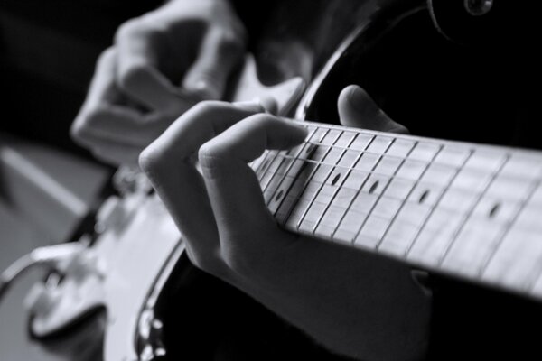 Wonderful playing on a six-string electric guitar