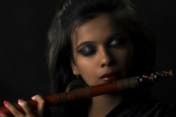 Gentle touch of bamboo flute