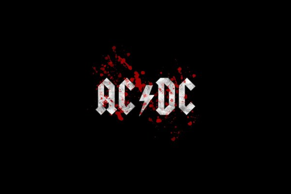 Стильный и красивый логотип ac/dc