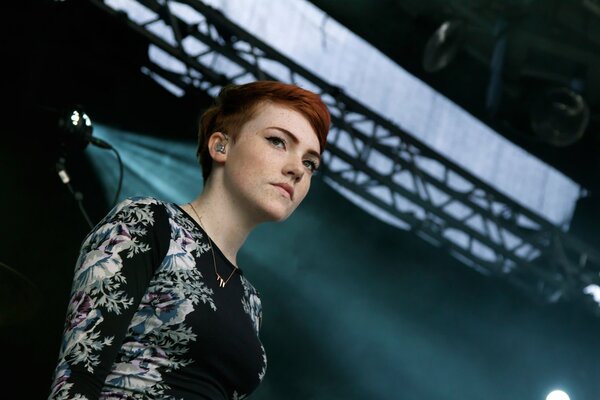 Singer Chloe Howl on stage