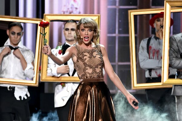 Foto d arte di Taylor Swift performance agli AMA 2014