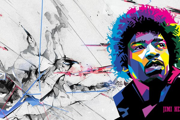 Gitarzysta Jimi Hendrix legenda rocka