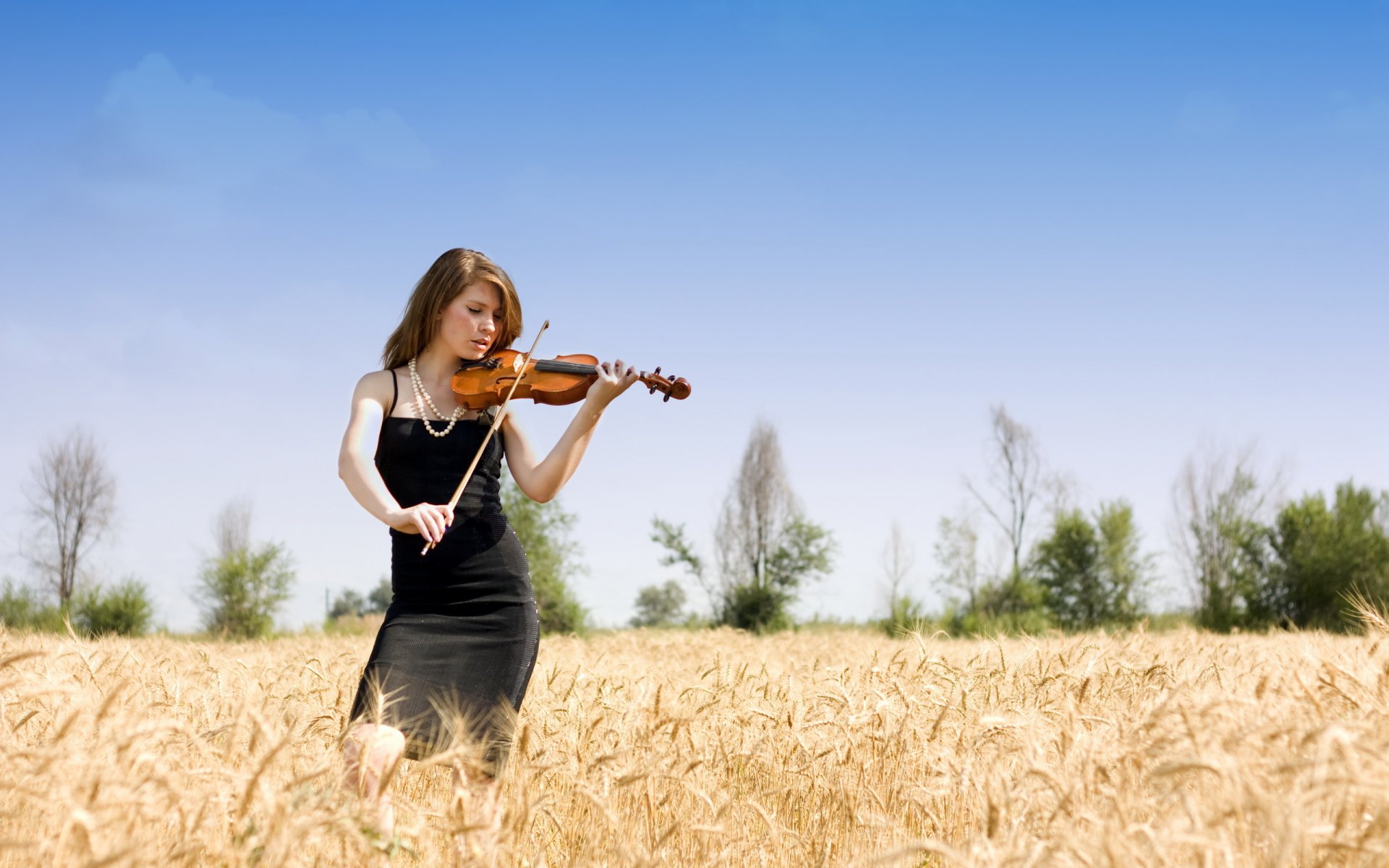 chica violín música