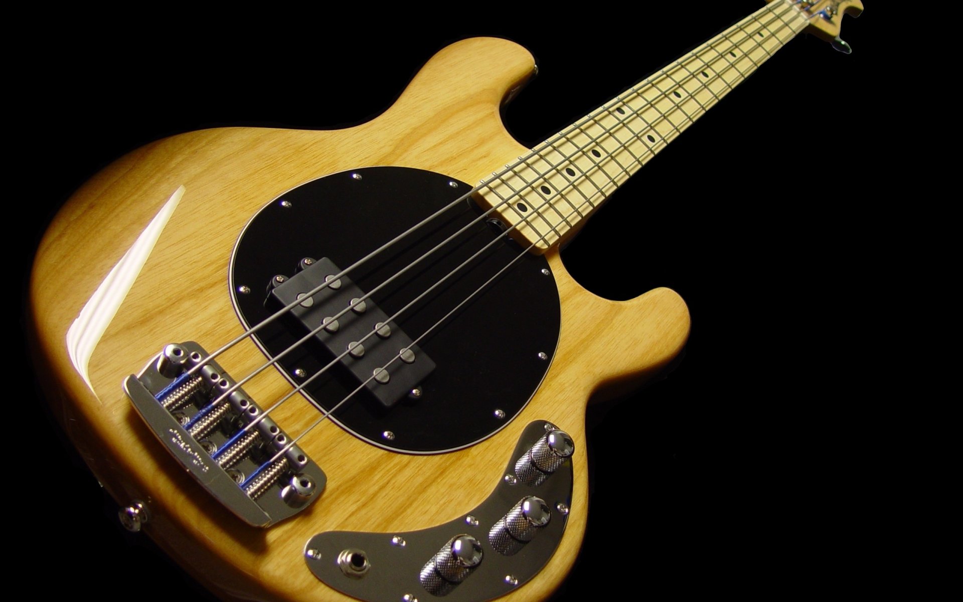 bass guitar yellow black