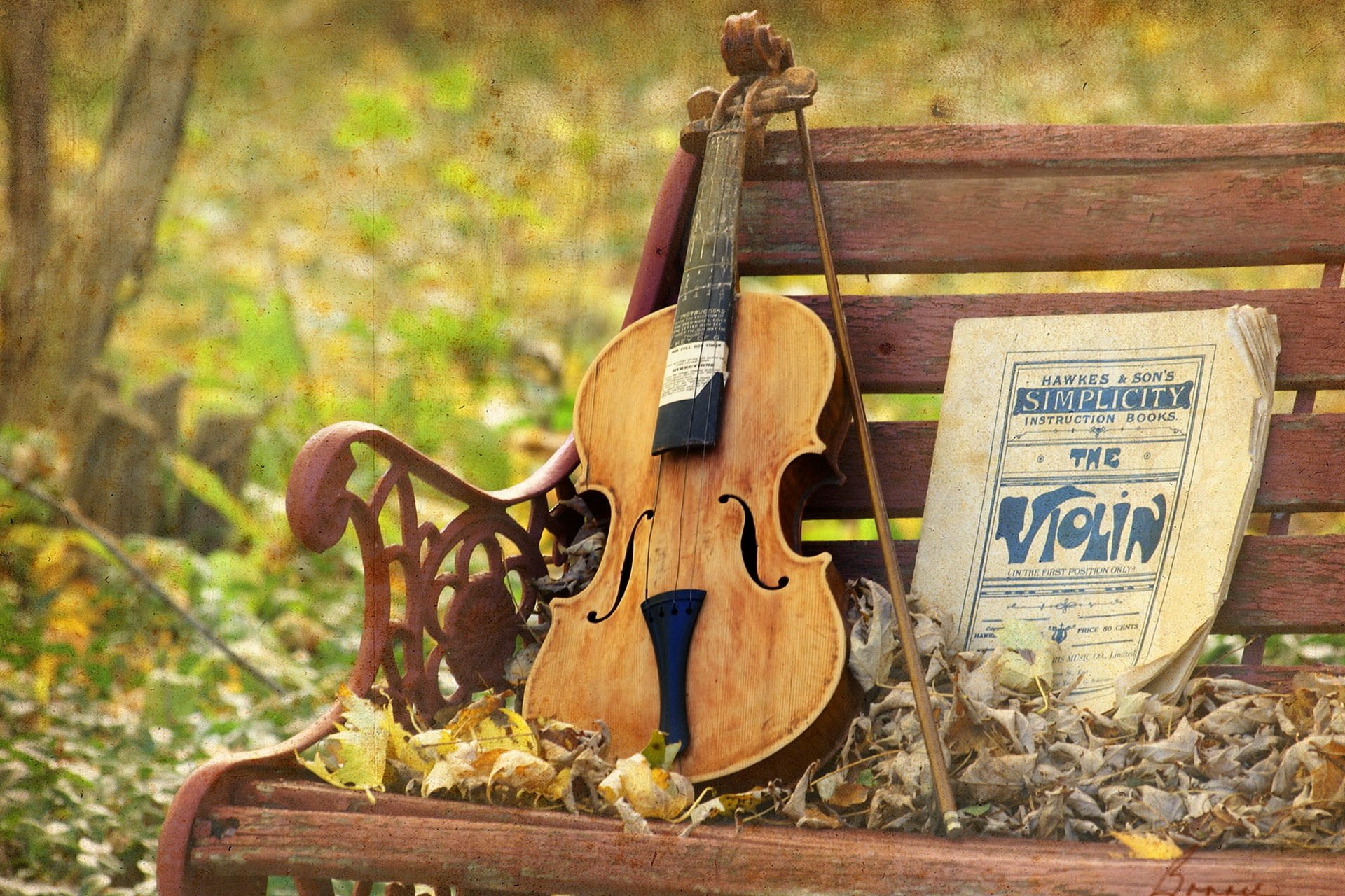 violín banco música textura