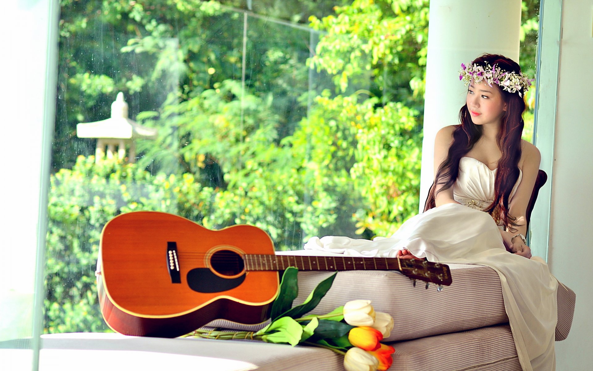 ragazza chitarra musica