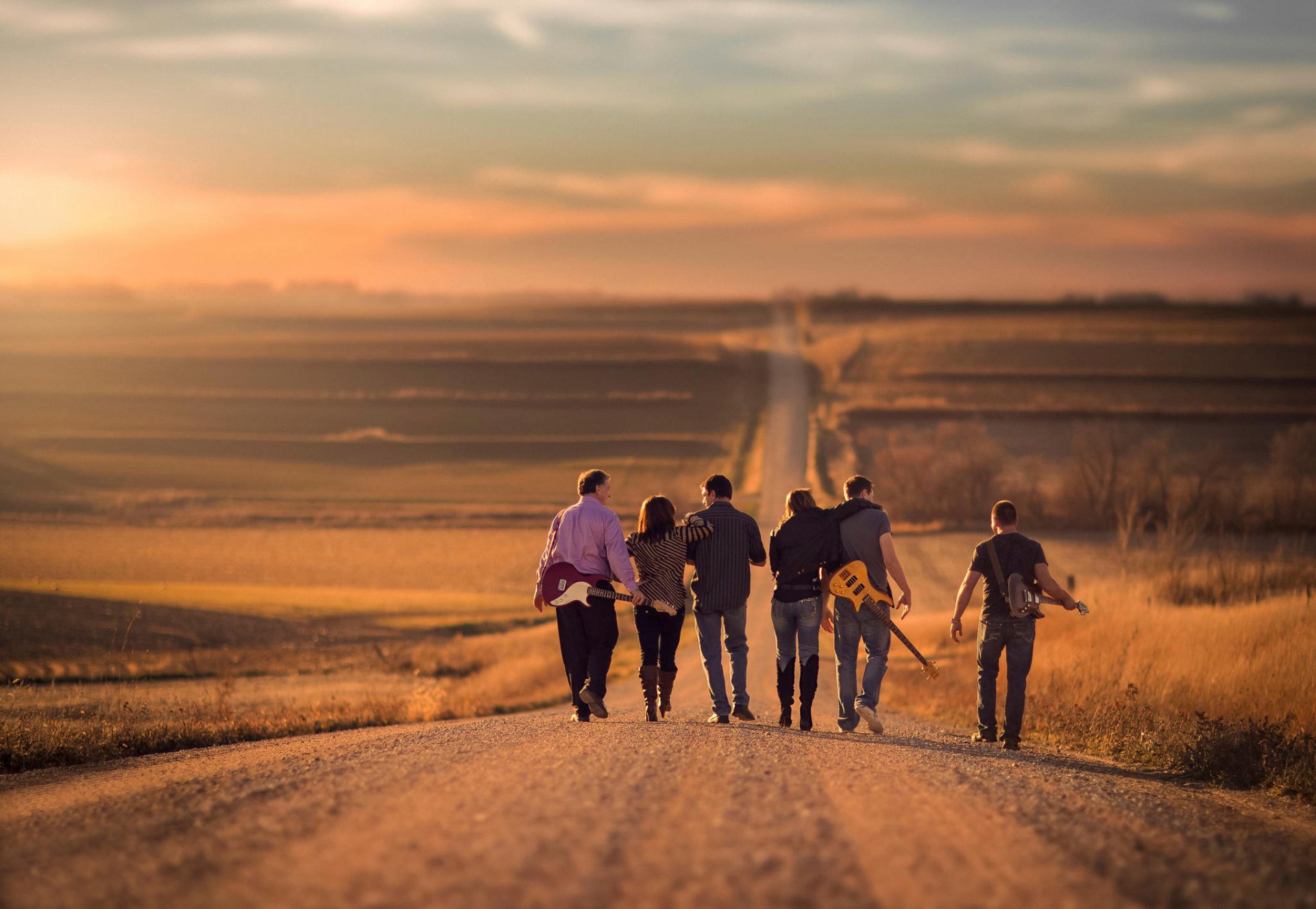 road the way musicians the group guitar