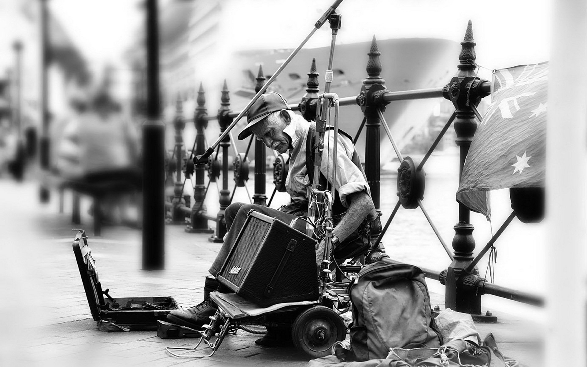 músico calle música ciudad