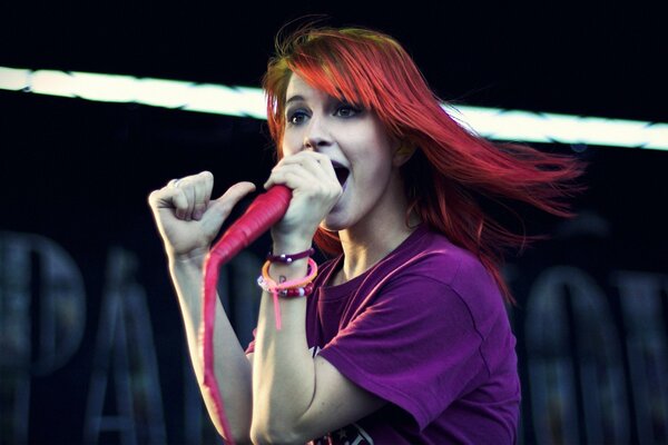 Singer Hayley Williams at a concert