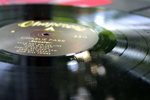 Vieux disques de musique avec vinyle
