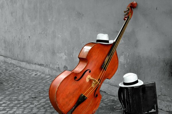 Streetscape accordion and double bass