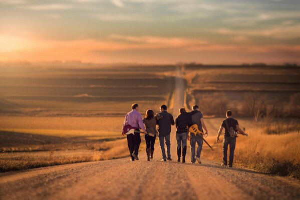 A guitar will always come in handy on a long journey