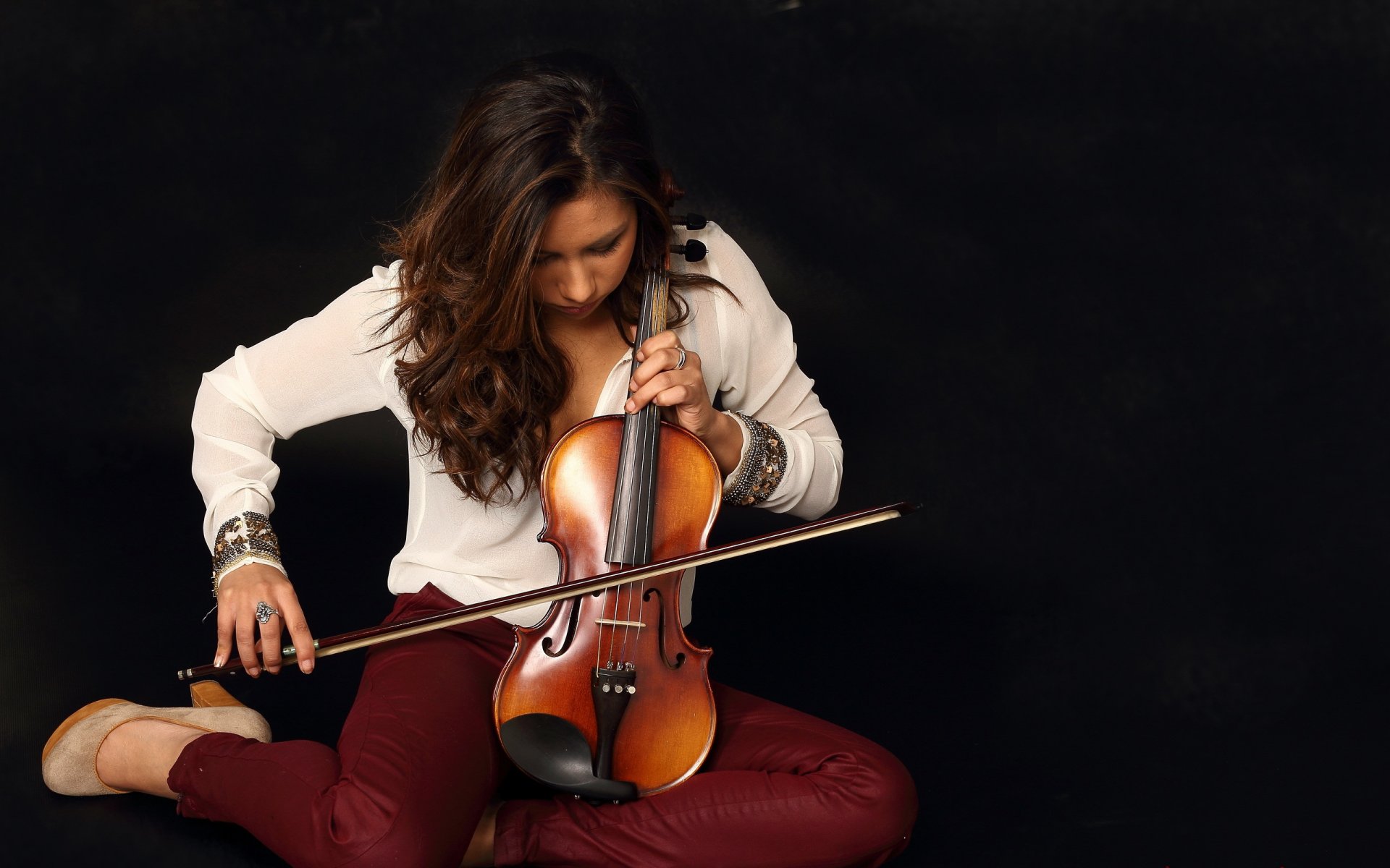 chica violín música