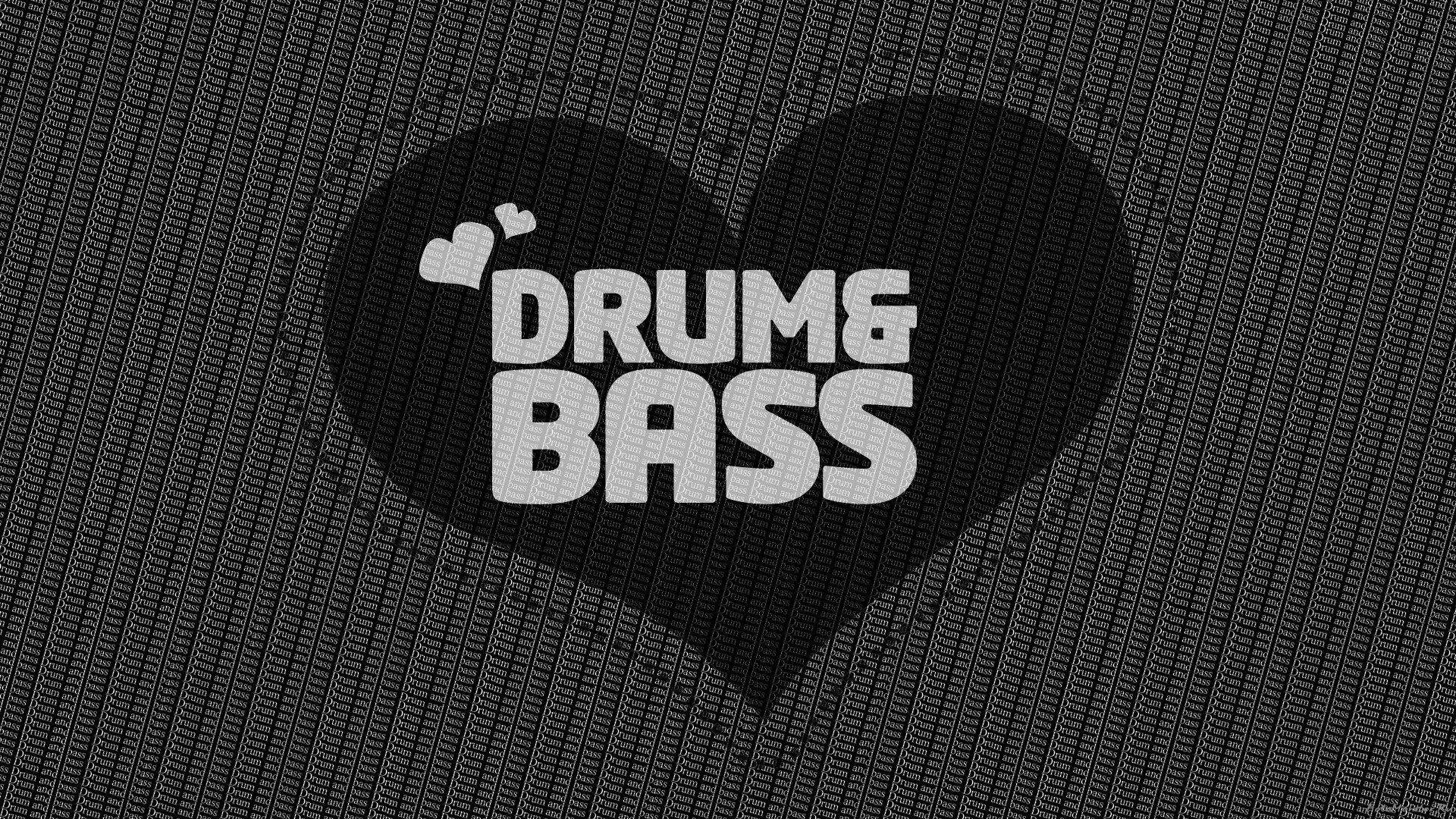 drum & bass muzyka styl serce napis