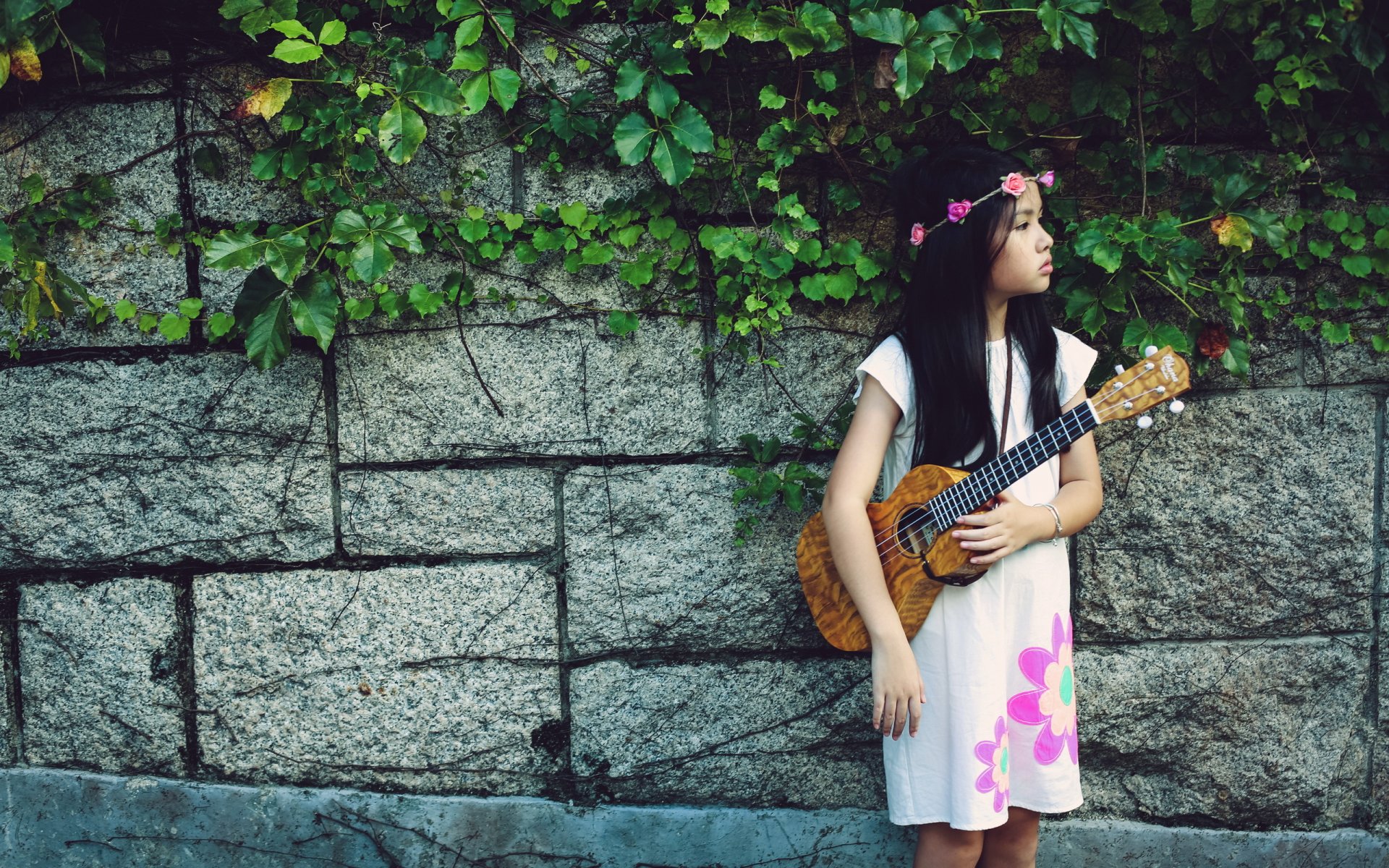 chica guitarra música