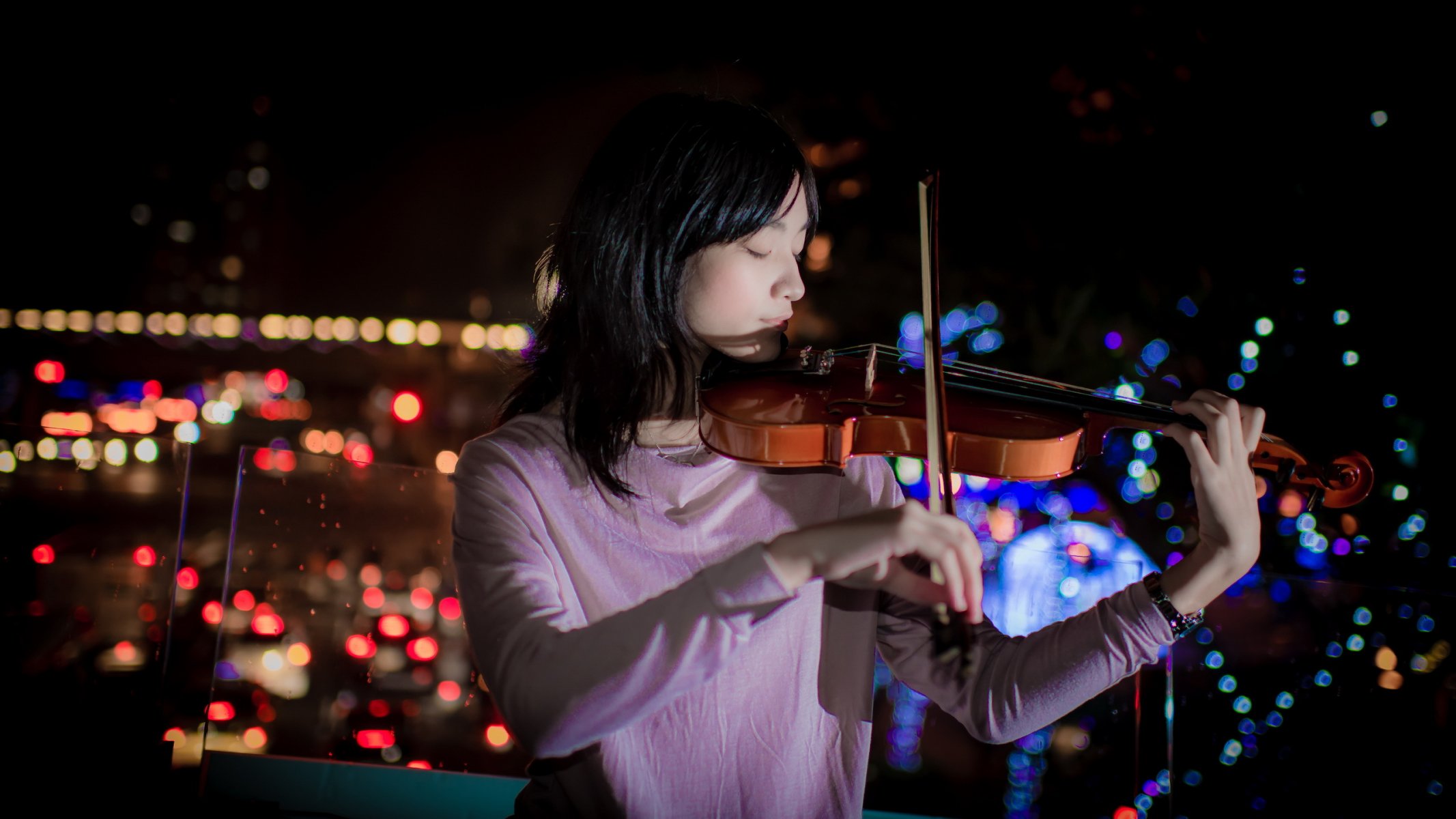 ragazza violino musica