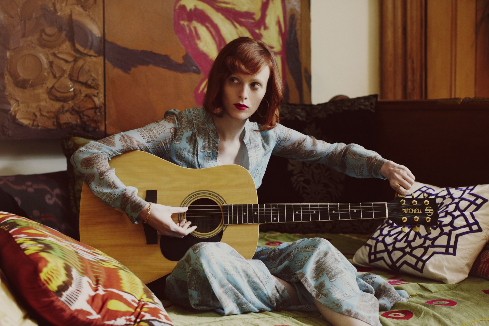 karen elson photoshoot magazine the edit guitar