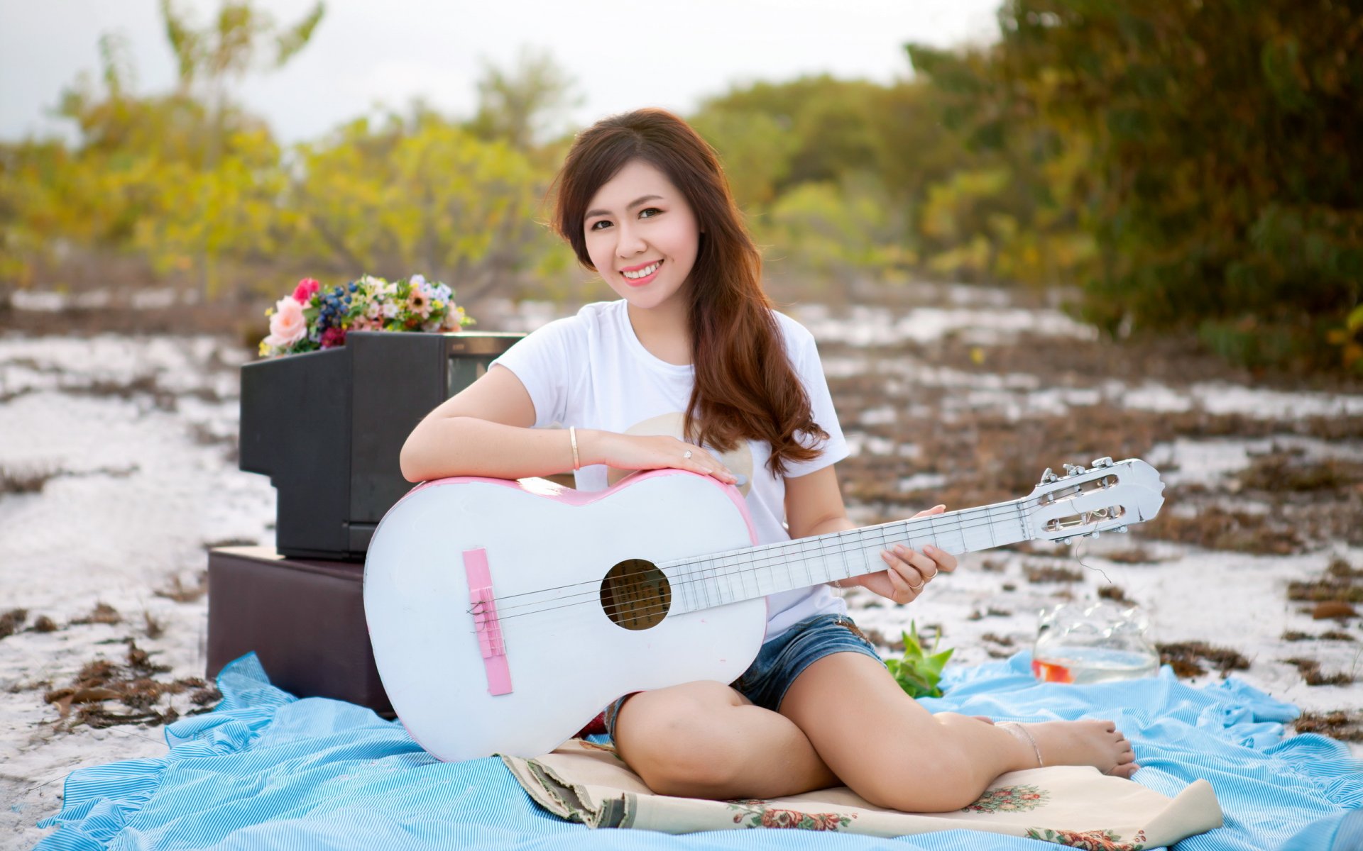 ragazza chitarra musica