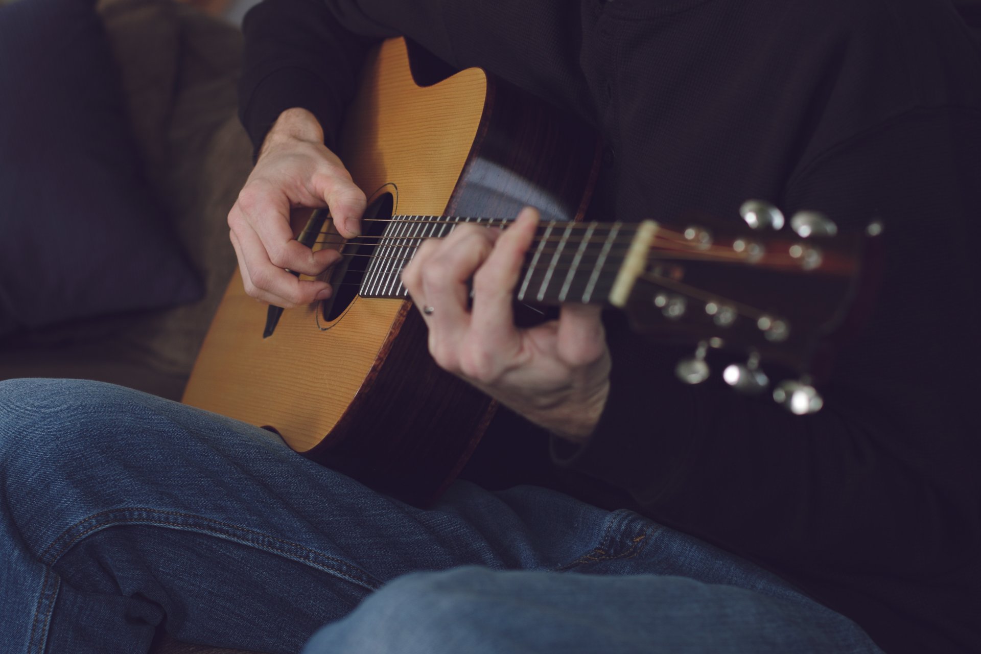 guitarra música manos dedos cuerdas