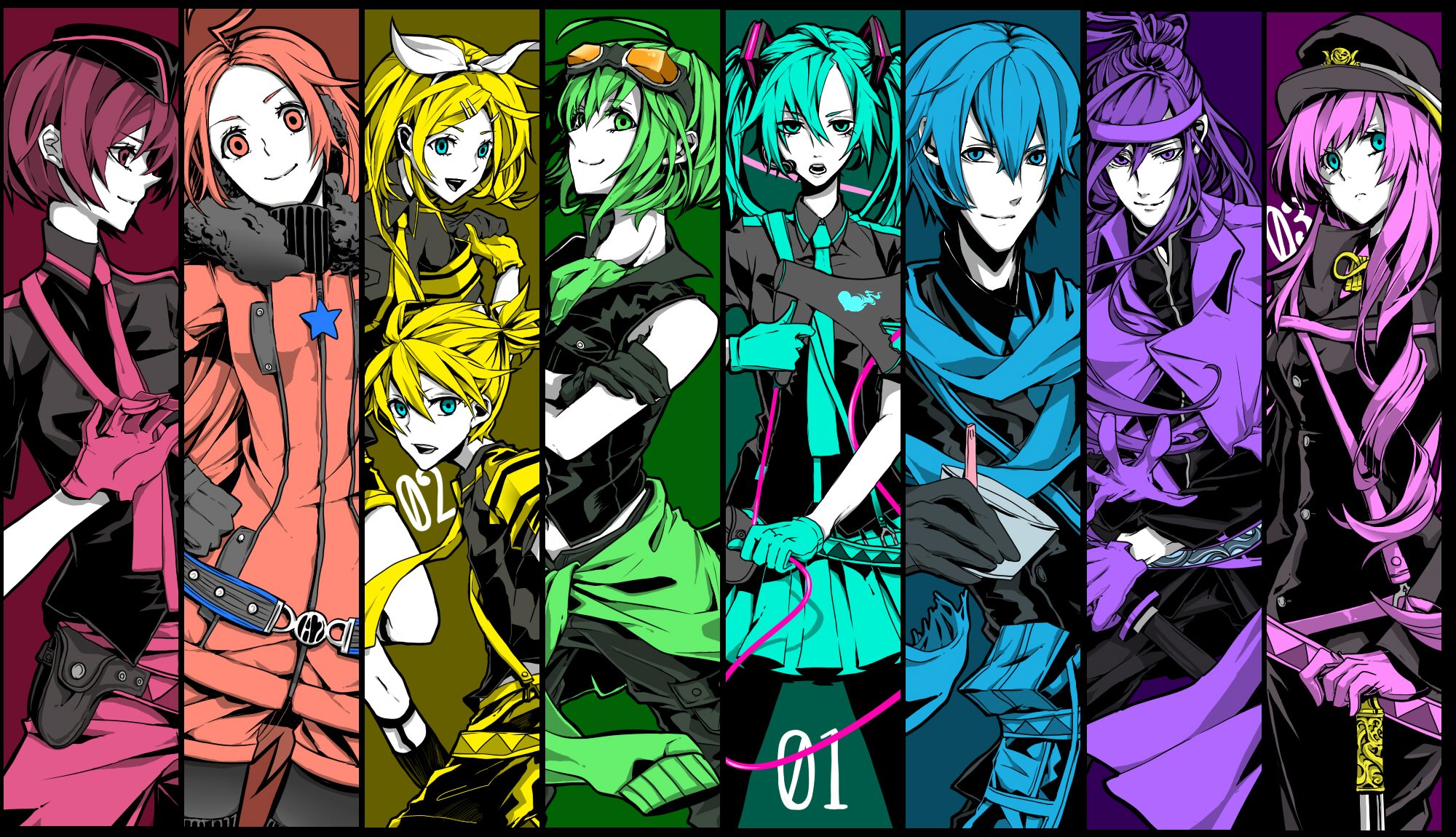 vocaloid hatsune miku kagamine rin megurine luka kagamine len kaito meiko gumi kamui gakupo