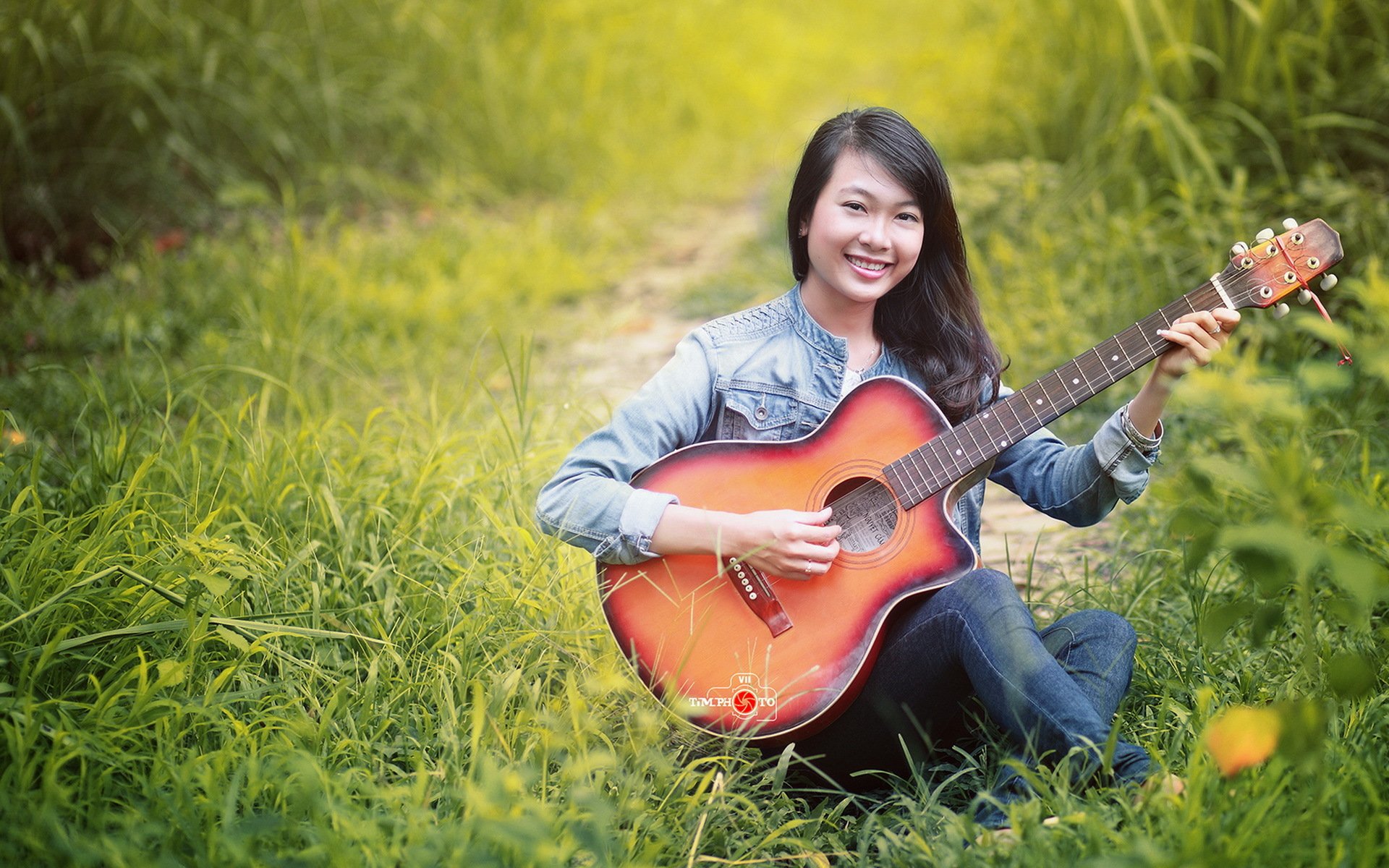 chica guitarra música