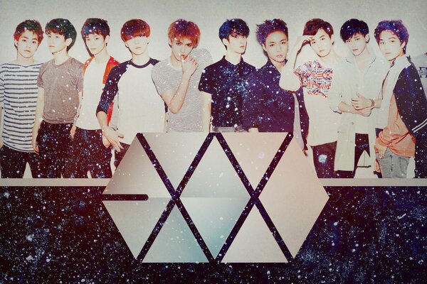 Affiche asiatique gars exo