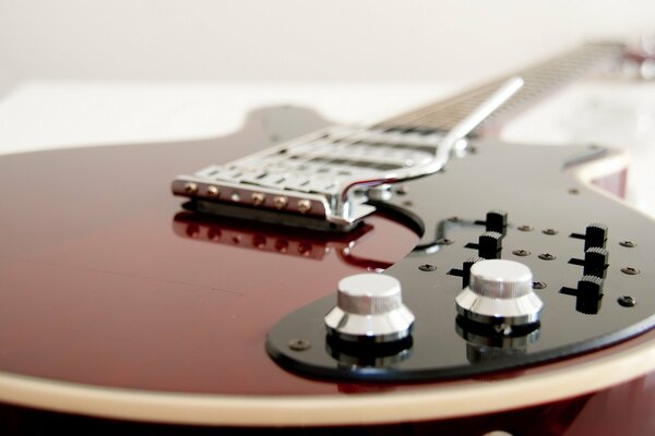 Guitar macro shooting