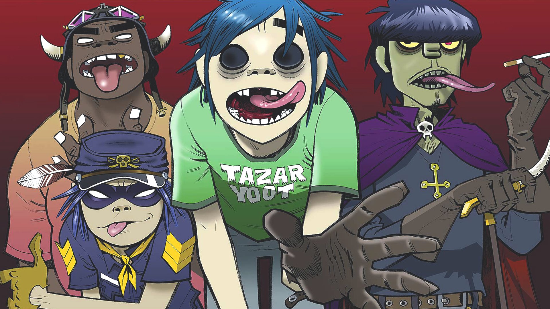 gorillaz 2-й лапши мёрдок рассел дэймон албарн гориллаз нудл