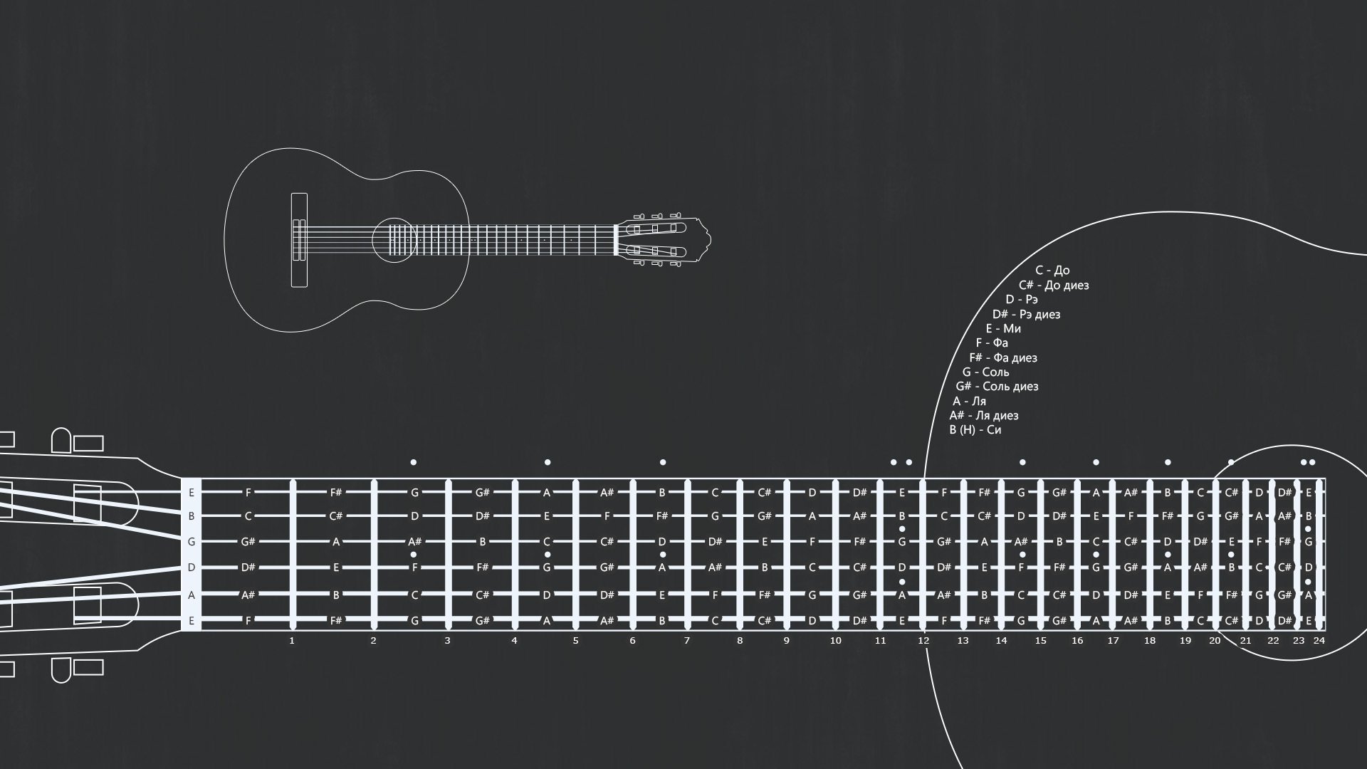 the layout of the frets layout string frets notes guitars circuit