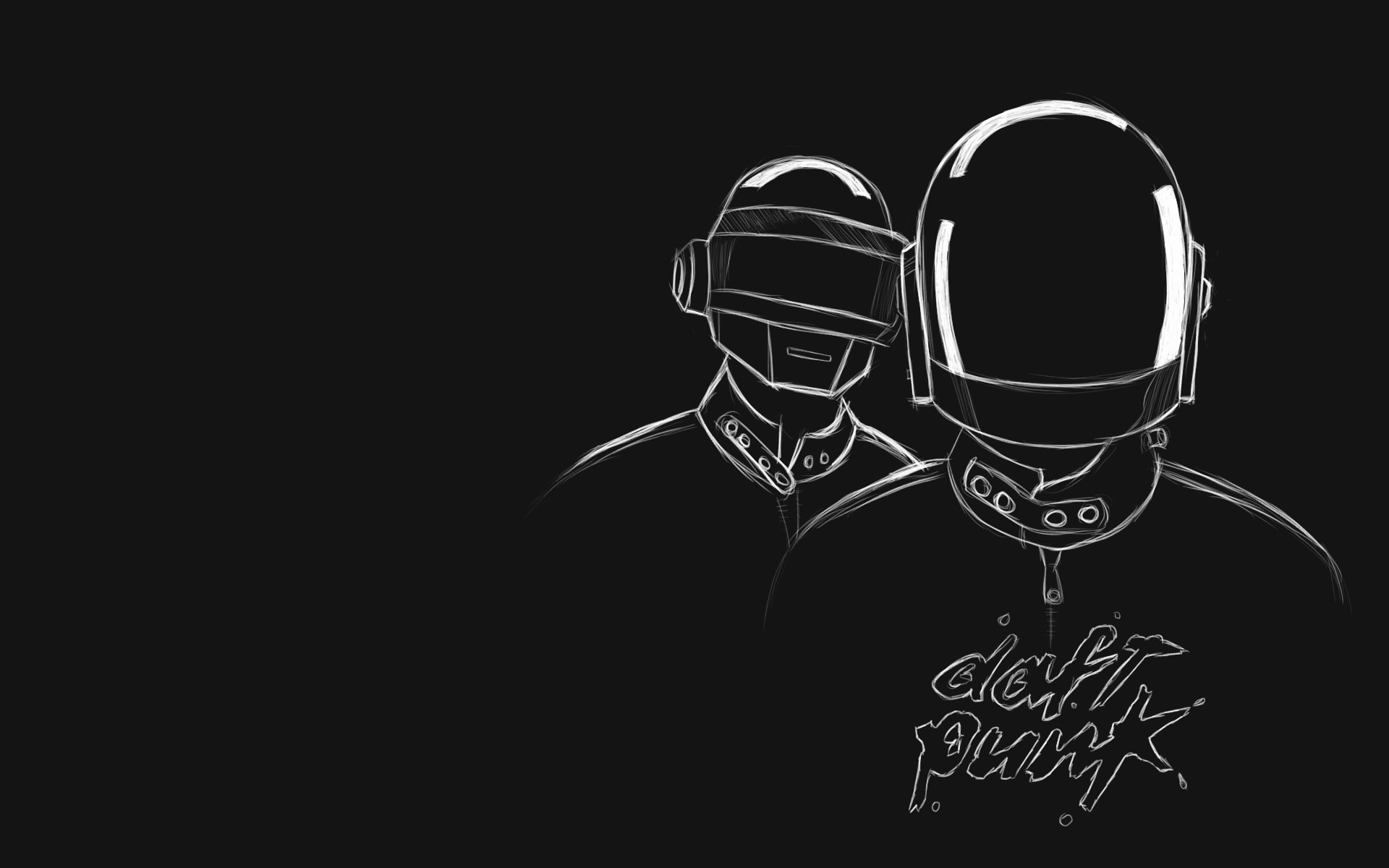 daft punk guillaume de omem cristo thomas bangalte projekt schwarz französisches haus musik zeichnung helm