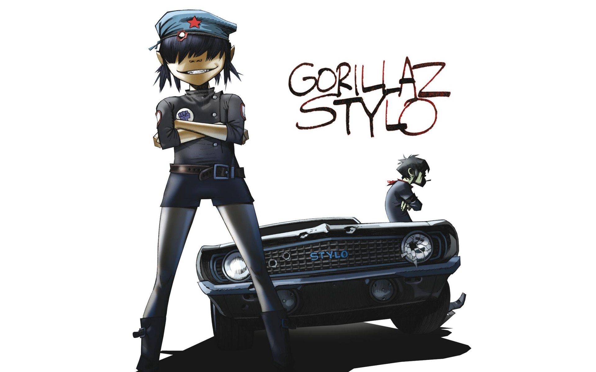 gorillaz stylo nouilles murdoch gorillaz bande musique voiture chevrolet camaro