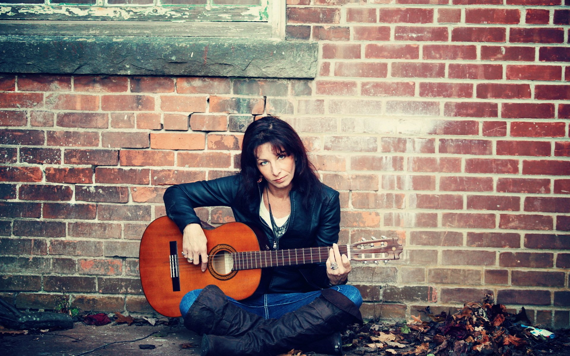 chica guitarra música