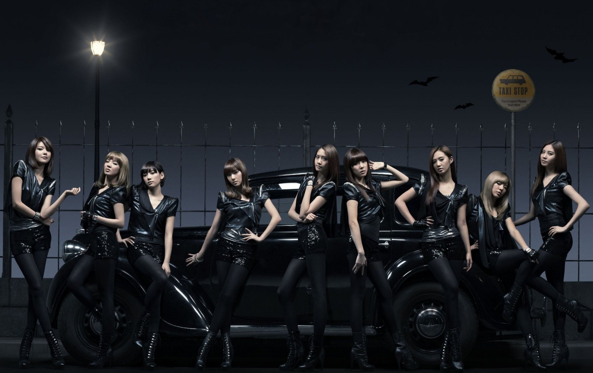 génération de filles snsd victoria so nyeo shi dae musique filles bande corée du sud asiatique voiture lanterne taxi