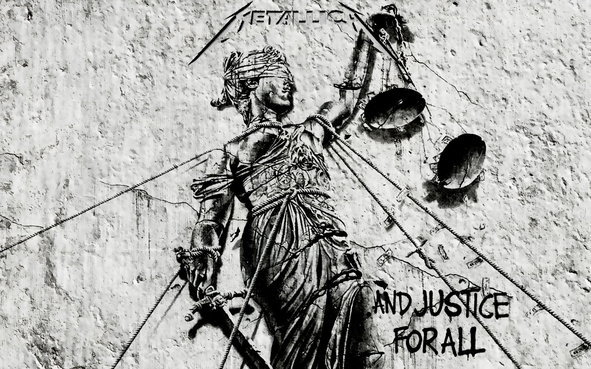 metallica and justice for all scale logo rock music