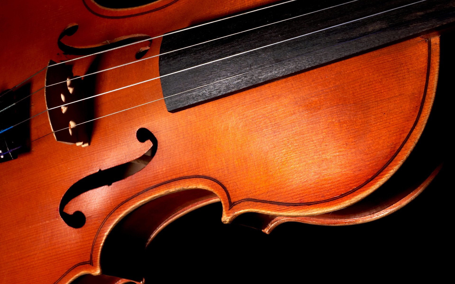 background violin string close up