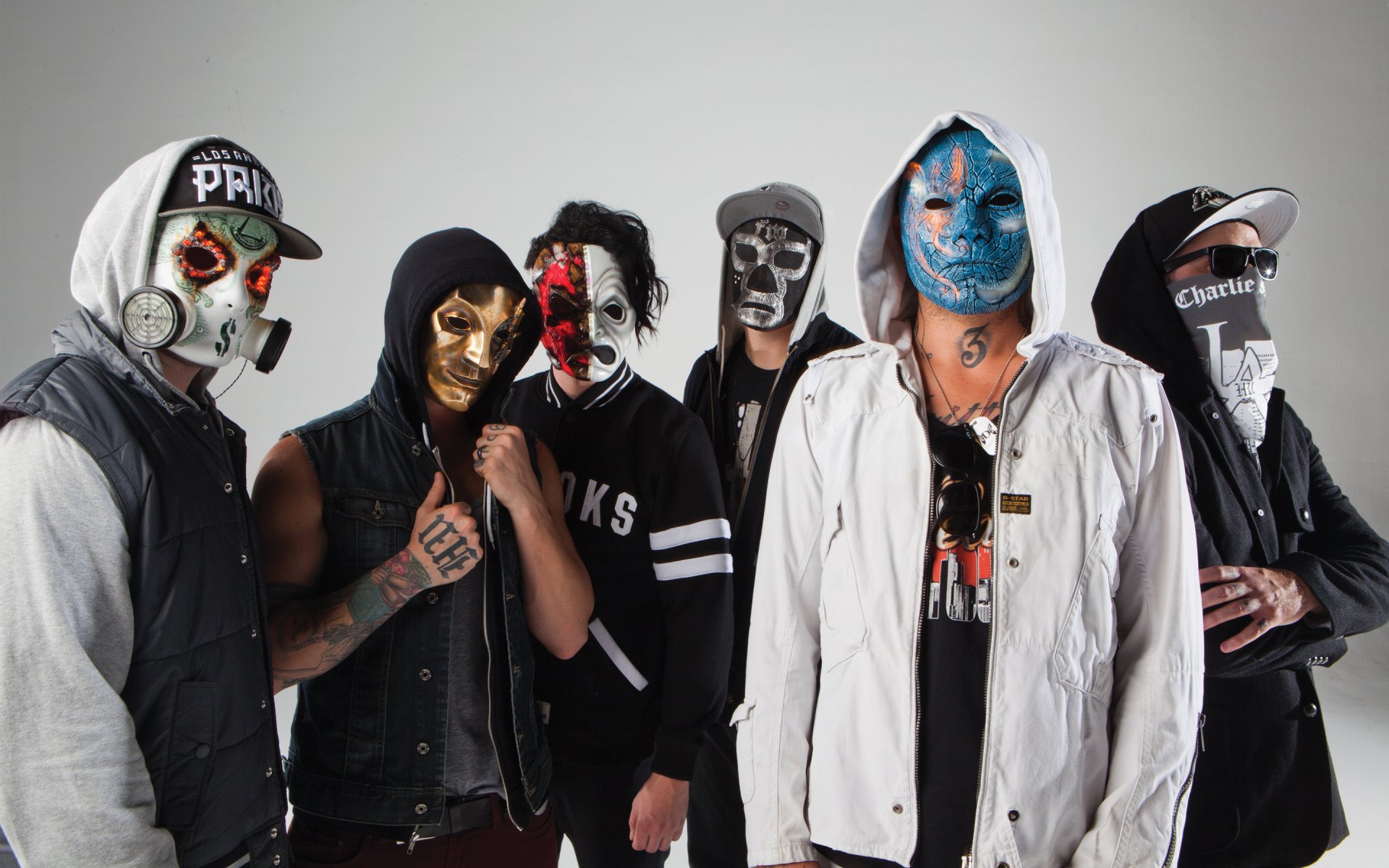 hollywood undead notes from the underground j-dog danny da kurlzz funny man johnny 3 tears charlie scene mask