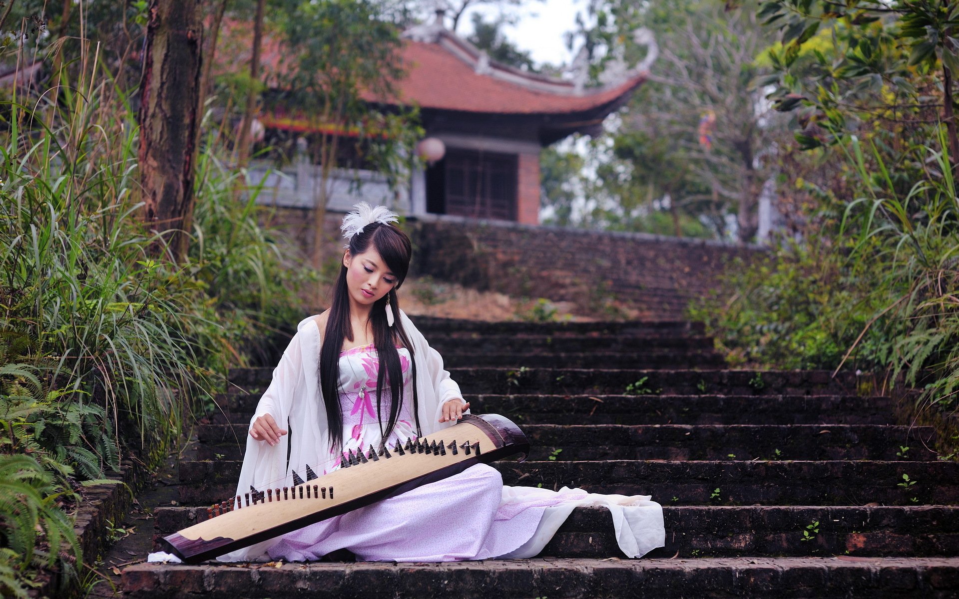 fille asiatique musique