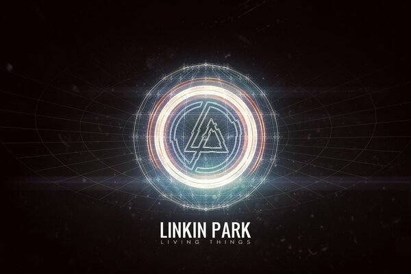 The symbol in the circle above the name of the band Linkin Park