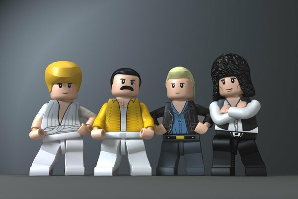 Vier kleine Lego-Männer